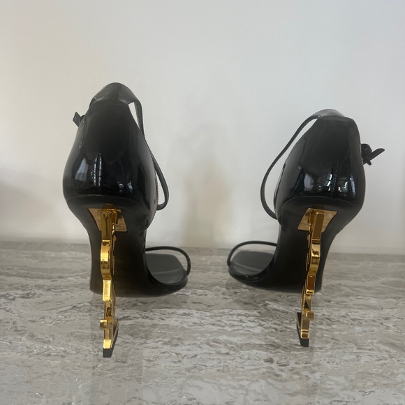 Authentic Saint Laurent Opyum Sandals|NWOT| Size 9| YSL Golden Hardware Heel - Picture 6 of 8
